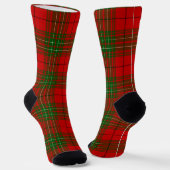 Comyn tartan red green plaid socken (Gewinkelt)