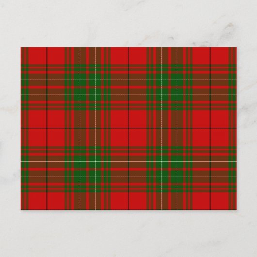 Comyn tartan red kariert postkarte (Vorderseite)