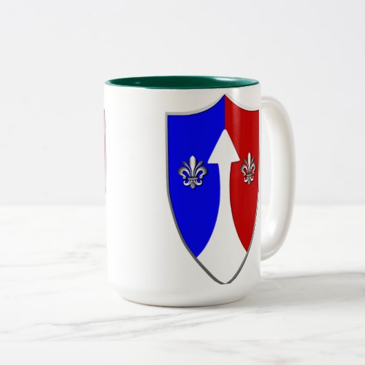 COMZEUR - TASCOM Flecken 1962-1974 Zweifarbige Tasse (VorderseiteRechts)