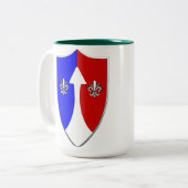 COMZEUR - TASCOM Flecken 1962-1974 Zweifarbige Tasse (Vorderseite Links)