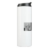 CON18BWRD Marilyn Trio-rote Lippen blaues Eyes.tif Thermosbecher (Nach links gedreht)