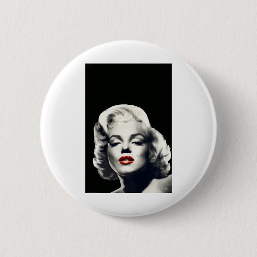 CON24BW-V4 rote Lippen Marilyn IN BLACK.tif Button (Vorderseite)
