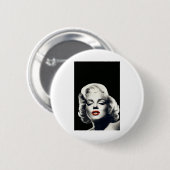 CON24BW-V4 rote Lippen Marilyn IN BLACK.tif Button (Vorne & Hinten)