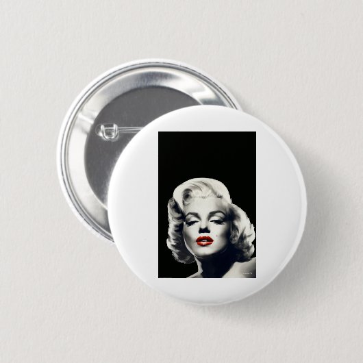 CON24BW-V4 rote Lippen Marilyn IN BLACK.tif Button (Vorne & Hinten)