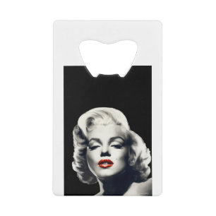 CON24BW-V4 rote Lippen Marilyn IN BLACK.tif Geldbeutel Flaschenöffner