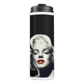 CON24BW-V4 rote Lippen Marilyn IN BLACK.tif Thermosbecher (Vorderseite)