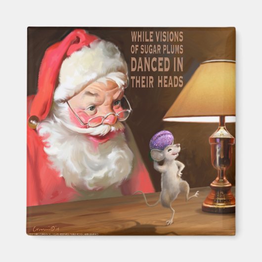 CON32 Santa 2 Zuckerplatten.tif Magnet (Vorne)