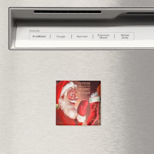 CON33 Santa 3 Strumpfs.tif Magnet (In Situ (Geschirrspüler))
