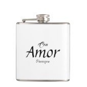 Con Amor, Siempre Vinyl Wrapped Flask Flachmann (Vorderseite)