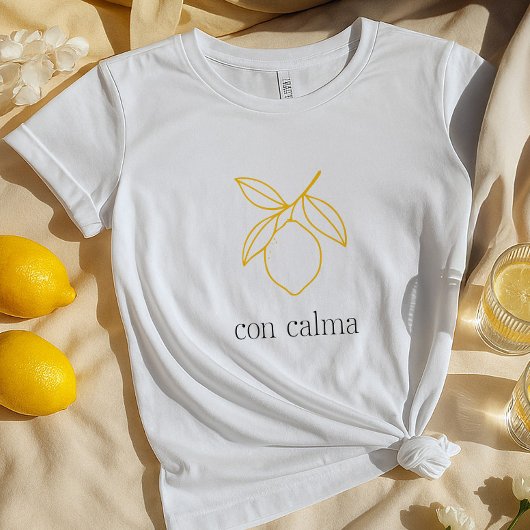 Con Calma Italian Lemon Ästhetik | Boho Summer T-Shirt