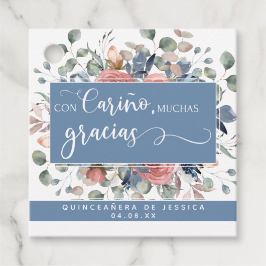 Con Cariño Muchas Gracias, Blumenkohl, vielen Dank Geschenkanhänger (Vorderseite)