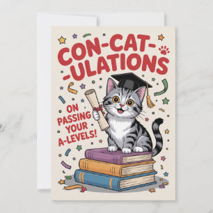 „Con-cat-ulations“ Erfolg auf A-Level Karte