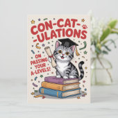 „Con-cat-ulations“ Erfolg auf A-Level Karte (Stehend Vorderseite)