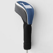 con cortes de azul jeans golf headcover (angewinkelt)