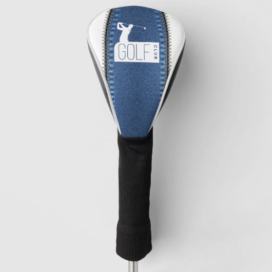 con cortes de azul jeans golf headcover (Vorderseite)