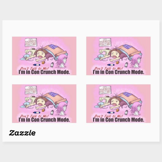 Con Crunch Rechteckiger Aufkleber (Blatt)