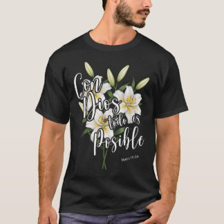 Con Dios Todo Es Posible Christliches Spanisch T-Shirt