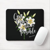 Con Dios Todo Es Posible-Shirt Christlich Spanisch Mousepad (Mit Mouse)