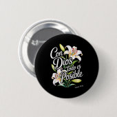 Con Dios Todo Es Posible-Shirt Christliches Spanis Button (Vorne & Hinten)