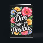 Con Dios Todo Es Posible T-Shirt Christlich Spanis Karte<br><div class="desc">Con Dios Todo Es Posible T-Shirt Christlich Spanisch für Frauen _1</div>