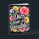 Con Dios Todo Es Posible T-Shirt Christlich Spanis Karte<br><div class="desc">Con Dios Todo Es Posible T-Shirt Christlich Spanisch für Frauen _1</div>
