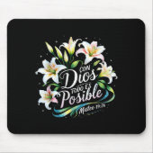 Con Dios Todo Es Sible Mateo 19_26 Gift Mousepad (Vorne)