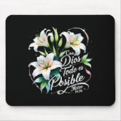 Con Dios Todo Es Sible Mateo 19_26 Gift Mousepad (Vorne)