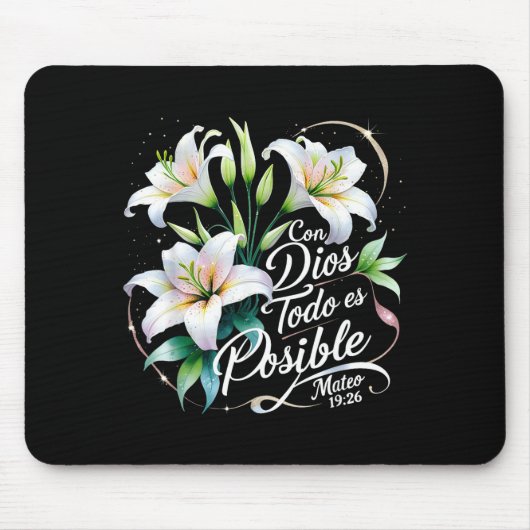 Con Dios Todo Es Sible Mateo 19_26 Gift  Mousepad (Vorne)