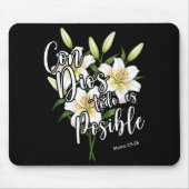 Con Dios Todo Es Sible Shirt Christian Spanish For Mousepad (Vorne)