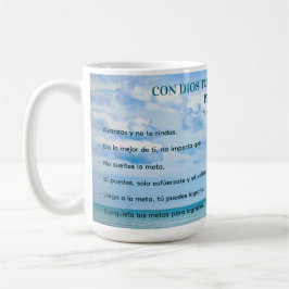 Con Dios Todo Posible Blue Sky Conquistas Metas Kaffeetasse
