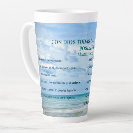 Con Dios Todo Posible Blue Sky Conquistas Metas Milchtasse