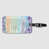 Con Dios Todo Posible Marcos 10:27 Azul Lila Gepäckanhänger (Vorderseite (Horizontal))