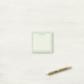 con diseño de hojas verdes post-it klebezettel (Auf Schreibtisch)