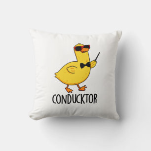 Con-duck tor Funny Music Conductor Duck Pun Kissen