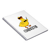 Con-duck tor Funny Music Conductor Duck Pun Notizblock (Rechte Seite)