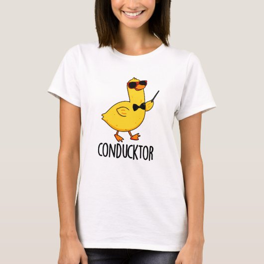 Con-duck tor Funny Music Conductor Duck Pun T-Shirt (Vorderseite)