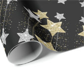 con estrellas para celebraciones geschenkpapier (Rolleneckpunkt)