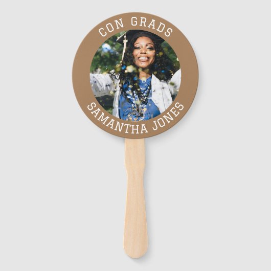 Con Grads simple Graduate Foto Moderner Abschluss Fächer (Rückseite)