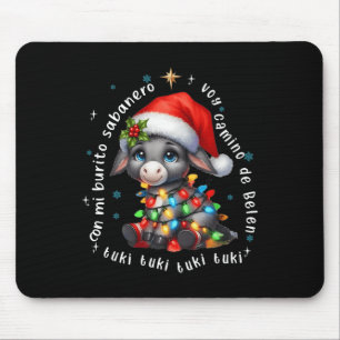 Con Mi Burrito Sabanero Mexican Tuki Tuki Donkey L Mousepad