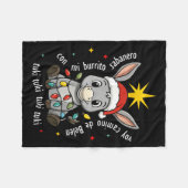 Con Mi Burrito Sabanero Mexican Tuki Tuki Latino X Fleecedecke (Vorderseite (Horizontal))