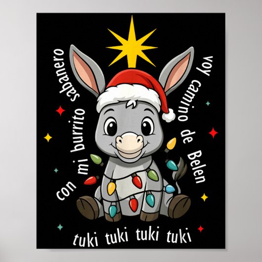 Con Mi Burrito Sabanero Mexican Tuki Tuki Latino X Poster (Vorne)