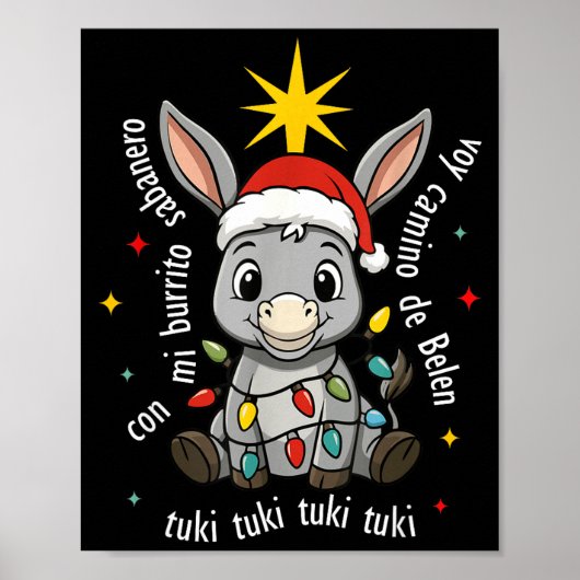 Con Mi Burrito Sabanero Mexican Tuki Tuki Latino X Poster (Vorne)