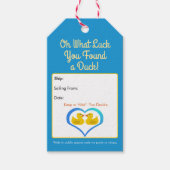 Con ・ Quack ・ Ulations! Blank der Cruise Ducks Geschenkanhänger (Vorderseite)