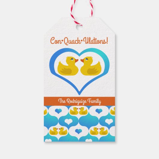 Con ・ Quack ・ Ulations! Blank der Cruise Ducks Geschenkanhänger (Rückseite)