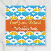 Con ・ Quack ・ Ulations! Kreuzküken Geschenkanhänger (Rückseite)