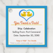 Con ・ Quack ・ Ulations! Kreuzküken Geschenkanhänger (Vorderseite)