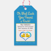 Con ・ Quack ・ Ulations! Vorbedruckte Cruises Encks Geschenkanhänger (Vorderseite)