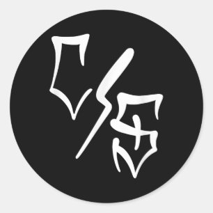 Con Safos Tattoo Graffiti Chicano Kunst, Dichtung  Runder Aufkleber