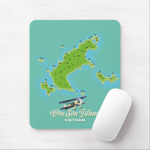 Con Son Island Karte Vietnam Mousepad