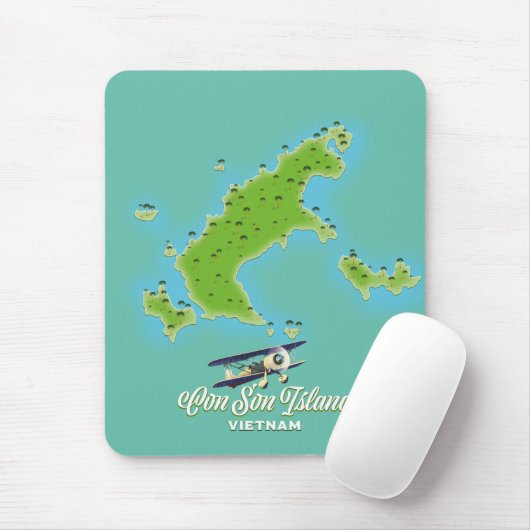 Con Son Island Karte Vietnam Mousepad (Mit Mouse)